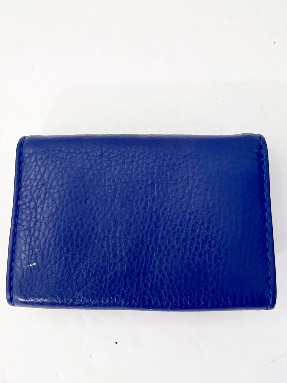 Marc by Marc Jacobs Blue Pebbled Leather Mini Wallet